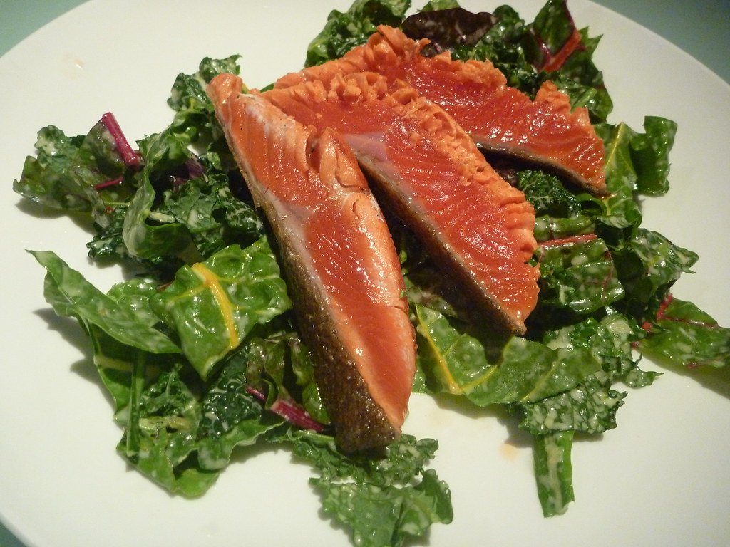 Caesar with salmon