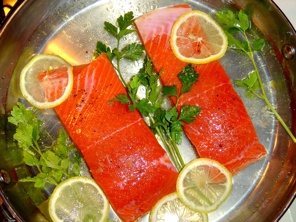 Lightly salted salmon