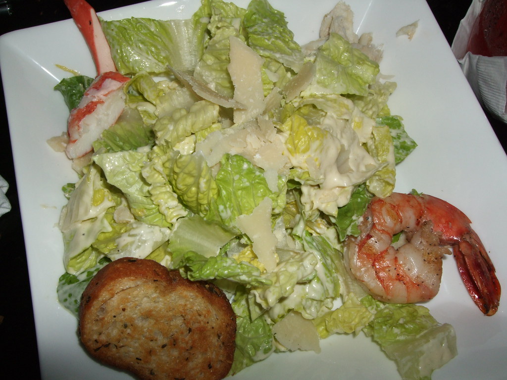Caesar with tiger prawns