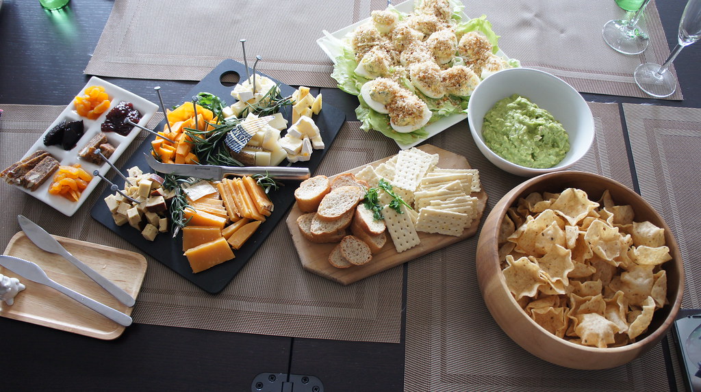 Homemade cheese plate